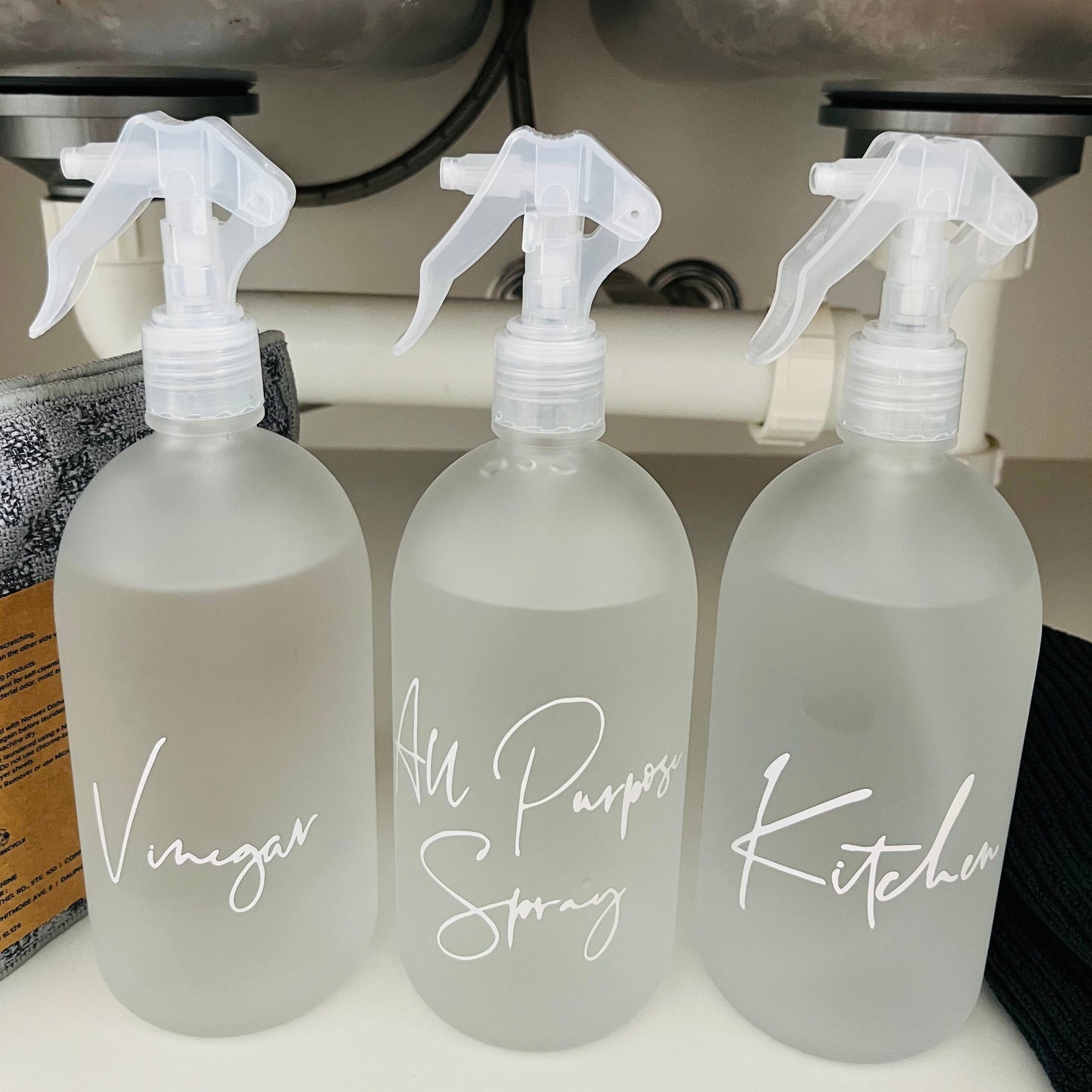 Frosted Glass Spray Bottle