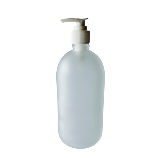 Frosted Glass Pump Bottle